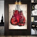 YSCOLOR 5D Diamond Painting Kits Red Boxing Gloves Full Drill Kits For Adults Picture Arts Crafts Wall Decor Round Drill 30x40cm