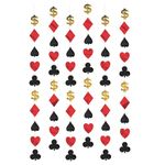 Amscan Casino String Hanging Party Decoration (Pack of 6), Multicolor, 7'