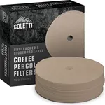 Unbleached Percolator Coffee Filters - 100 Pack of Percolator Filters - Camping Coffee Filters for Percolators - 3.75 inch Premium Disc Perculator Style Coffee Filter - Paper