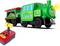 Wooden Train Accessories Battery Operated Locomotive Train, Remote Control Train for Track Set, Powerful Engine Train Vehicles Fit All Major Brands Track Railway System (Battery Not Included)