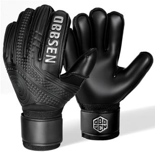 Obbsen Soccer Goalie Gloves for Kids, Youth&Adult Soccer Goalkeeper Gloves, Strong Grip Anti-Slip Latex Palm Breathable Goalkeeping Gloves with Fingersaves