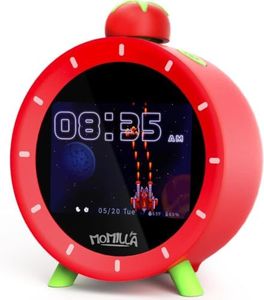 MOMILLA Kids Alarm Clock for Bedrooms, Visual Timer with 2.8" LCD Display 4 Alarms, Digital Clock with White Noise Sound Machine for Heavy Sleepers Kids, Christmas Birthday Gifts for Girls Boys