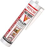 VITCAS Heat Resistant Filler - Ready Mixed Material - Heavy Duty - Joints Cement Boards – Decorative Repairs - Up to +1000°C - 310ml