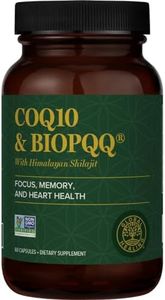 Global Healing Center CoQ10 & BioPQQ with Pure Himalayan Organic Shilajit-Antioxidant Care for Heart & Brain Health,Mitochondria Energy Optimizer for Men & Women-Coenzyme Ubiquinone 150mg, 60 Capsules