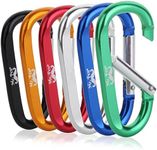 Mr. Pen- Carabiner, 6 pcs, 3 inch Aluminum D Ring Carabiner Clip, Key Chain Clip, Backpack Clips, Carabiner Clip, Key Hook for Pants, Hook Clips, Clip on Keychain, Hooks for Keys, Carabiners