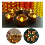 Dive Decor Water Sensor LED Diya For Home Diwali Decoration (Pack of 24) | Smokeless & Fireless LED Light Diyas | Warm Lights Diyas for Diwali Decoration, Festival, Balcony, Garden Home & Office