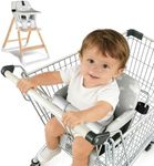 Portable Baby Shopping Cart Seat, High Chair Cover for Outdoor Hygiene and Safety, One-Hand Installation Cart Seat Cover, Comfortable and Supportive Foam-Padded, Grocery Cart Baby Seat