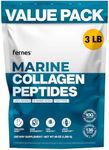 Fernes Marine Collagen Peptides for Women Men (3 LB) Fish Type I Flavorless & Odorless Easy-Mix Hydrolyzed Protein Joint Hair Skin & Nail Support Gluten-Free Non-GMO Keto & Paleo Kosher