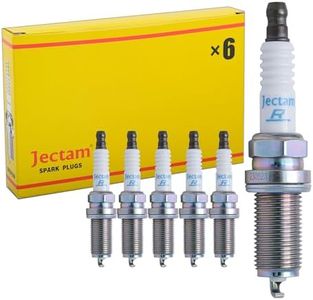 Jectam Iridium Spark Plug 6 PCS 22401-5M015 PLFR5A11 Compatible with 2001-2010 Infiniti FX35 FX45 G35 M35, Altima, Armada, Frontier, Maxima, Murano, Pathfinder, Quest, Sentra, Titan