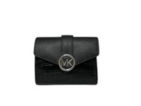 Michael Kors Carmen Medium Flap Wallet (Black2), Black2, Carmen