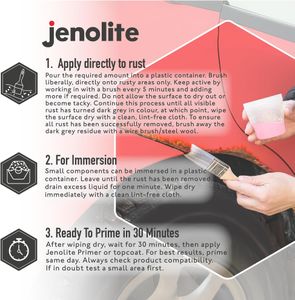 Jenolite Rust Remover Liquid, 1L – Heavy Duty Metal Cleaner