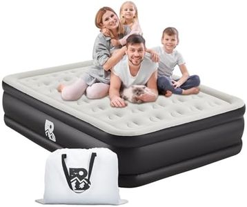 BUPPLEE 20" Quick-Inflate Queen Air Mattress with Built-in Pump - 2-Minute Setup, No Chemical Smell, Supports 600 lbs - Perfect for Camping, Guests & Home Use - Includes Storage Bag