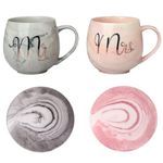 NYRWANA Coffee Mug, Couple Gifts, Coffee Mug with Lid, Wedding Gift for Couples, Anniversary Gift for Couple Special, Diwali Gifts, Ceramic Coffee Mug with Free Coasters (330ml - Ceramic)