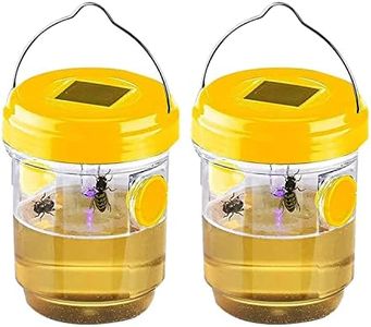 NATHA Paquete de 2 Trampas Solares de Avispas Colgantes Al Aire Libre, Avispas Colgantes con Luz para Chaquetas Amarillas, Avispones, Abejas, Trampas para Avispas