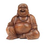 Purity Style Large Laughing Wooden Buddha