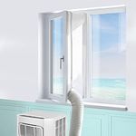 Air Conditioner Window Seal, Machine-YA Window Seal for Portable Air Conditioner and Tumble Dryer, Works with Every Mobile Air-Conditioning Unit, Air Exchange Guards with Zip and Hook Tape (300CM)