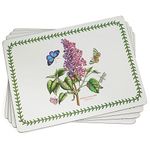 Pimpernel Botanic Garden Collection Placemats | Set of 4 | Heat Resistant Mats | Cork-Backed Board | Hard Placemat Set for Dining Table | Measures 15.7” x 11.7”