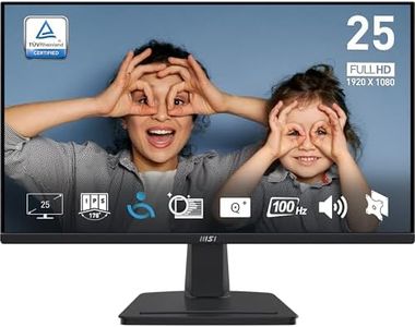 MSI Pro MP251 - Monitor Profesional de 24,5" FHD (1920 x 1080),100 Hz, Pantalla IPS,100 Hz, Adaptive-Sync, HDMI 1.4b, 2 Altavoces incorporados, D-Sub 1920 x 1080 (Up to 60Hz)