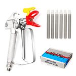 Airless Spray Gun 3600 PSI Airless High Pressure Paint Spray Gun with Tip Guard and 517 Tip 6 Airless Paint Spray Gun Filters for Paints, Glazes, Wood Preservatives, etc