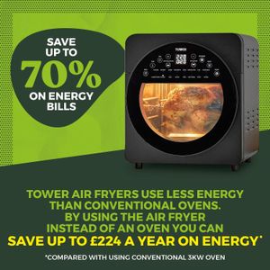 Tower Vortx XL Air Fryer Oven – Large Capacity, Rapid Hot Air Cooking