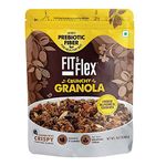 Fit & Flex Baked Granola, Chocolate Cookies & Almond, Oat Rich Cereal with Goodness of Almond, Ready to Eat Healthy Breakfast Food - As Seen on Shark Tank India - Loaded with Chocolate - 450 GM