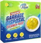 True Fresh Garbage Disposal Cleaner Deodorizer Packets-24 Pack, Foaming Sink Drain Cleaner that Eliminates Odors, Fresh Lemon-scented Kitchen Sink Disposer Packets with Up-to 1 year supply