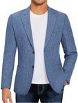 Coofandy Mens Casual Blazer Sport Coat Lightweight Two Button Business Jackets, Thicker - Royal Blue, X-Large