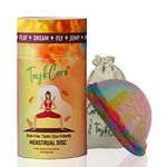 TaykCare Rainbow Menstrual Disc For Women|Rash-Free, Odour-Free, Leak-Free Period For 8-10 Hours 100% Medical Grade Silicone Fda Registered Reusable Menstrual Disc With Carry Pouch (Small),1 Count