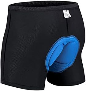 KIKICAST Men's Padded Bike Cycling Shorts 3D Padding Bicycle Undershorts MTB Liner Biking Underpants (XL, Blue)