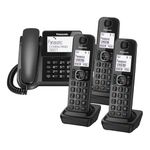 Panasonic KX-TGF324 Corded and Three Cordless Handsets Home office Telephone Kit with Answerphone and Nuisance Call Blocker