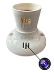 HD WiFi 1080P Spy Bulb Holder Camera Hidden Socket Camera Mini Security Secret Nanny Cam with Live Audio & Video Recording