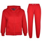 A2Z 4 Kids Plain Tracksuit Hoodie with Joggers - Plain Tracksuit Red 9-10