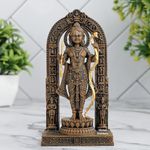 Global Grabbers 3D Ram Lalla Ayodhya Idol Statue Showpiece Murti for Home Decor Decoration Gift Gifting Items car Dashboard Accessories (BRO_BLK-RL1, 6 INCH)