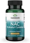 Swanson NAC N-Acetyl Cysteine Antioxidant Anti-Aging Liver Support & Amino Acids Supplement 600 mg 100 Capsules