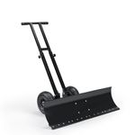 ONECHOI Snow Shovel with Wheels, 39X10inch Angled Steel Blade，Heavy-Duty Snow Shovel Pusher and Plow with Height Adjustable Handle for Driveway and Efficient & Back-Saver Snow Removal
