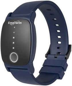 EmeTerm Explore Navy Blue Anti-Nausea Wristband IP67 Waterproof Morning Motion Travel Sickness Vomit Relief Rechargeable Classic Strap Design No Gel Drug Free Without Side Effects