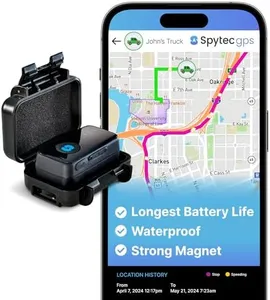 Spytec GPS Mini GPS Smart Tracker for Vehicles, Cars, Trucks, Loved Ones, GPS Tracker Device for Kids & Weatherproof Magnetic Case, Unlimited Updates, Real-Time GPS Tracking, Subscription Required