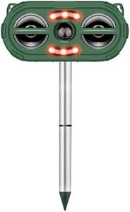 LEDON Solar Ultrasonic Pest Repeller Outdoor, Motion Activated Waterproof Animal Deterrent, Repel Bird, Rat, Possum, Squirrel for Garden, Yard, Farm, Patio (Large Size)