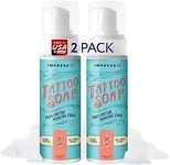 IMPRESA [2 Pack] Tattoo Cleaning Soap - Piercing & Tattoo Foam Soap - Gentle, Moisturizing Vegan Unscented - Tattoo Aftercare Soap & Piercing Cleanser - Tattoo Care Products, Made in USA - 14oz Total