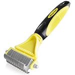 Morpilot Dog Brush Cat Brush Grooming Comb, 23+12 Double Sided Undercoat Rake Dematting Deshedding Tool for Long Hair Pets Cat Dog Slicker Shedding Brushes Efficiently Reduces Hair Loss by up to 90%