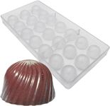 Polycarbonate 21 Cups Chocolate Bomb Mold Spiral Bullet Chocolate Bon Bon Mould Injection PC Solid Plastic Jelly Candy DIY Molds