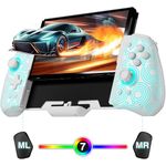 FUNLAB [Luminous Pattern] Switch Controller Compatible with Switch/OLED, Luminpad Ergonomic Switch handheld Controller, One-Piece Joypad Controllers Replacement - 7 LED Colors/Turbo/Mapping