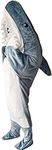 IDAHSOR Shark Blanket Hoodie Adult,Wearable Flannel Shark Tail Hoodie Onesie with Hood - Super Soft Fleece Sleeping Bag,Onesie Adult Cosplay Shark Costume,Shark Lovers (XL - 210 * 90cm)