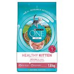 Purina ONE +Plus Dry Kitten Food, Chicken - 1.8 kg Bag