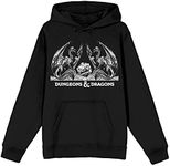 Bioworld Dungeons & Dragons and Dice Black Graphic Hoodie-XS