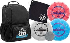 Dynamic Discs Disc Golf Starter Set | Black Cadet Disc Golf Bag Included | Prime Burst Disc Golf Frisbee Set Included | Putter, Midrange, Driver | 170g Plus | Colors Will Vary (3 Discs)