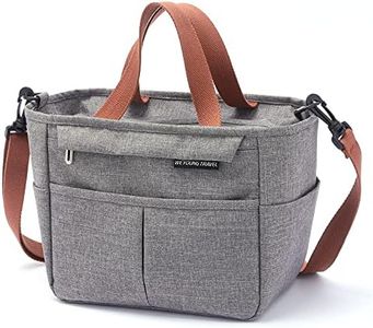 MCXKJ - Bolsa de almuerzo aislada, mini bolsa de almuerzo isotérmica y impermeable, bolsa de almuerzo portátil para picnic, escuela/oficina (gris)