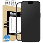 Mothca 2 Pack Matte Screen Protector for iPhone 14 Pro Max 6.7 inch + 2 Pack Camera Lens Protector, Anti-Glare & Anti-Fingerprint, matte Tempered Glass Film