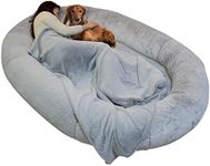 Human Dog Bed with Blanket,72 * 48 