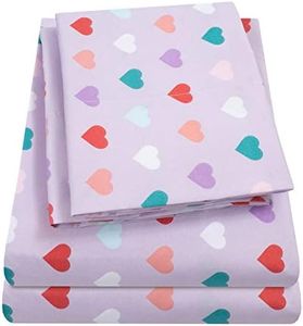 1500 Supreme Kids Bed Sheet Collection - Fun Colorful and Comfortable Boys and Girls Toddler Sheet Sets - Deep Pocket Wrinkle Free Soft and Cozy Bedding - Full, Hearts